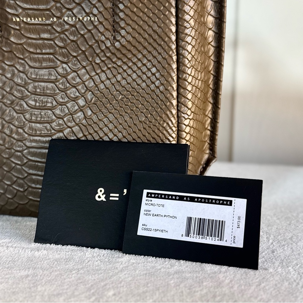 NWT Ampersand As Apostrophe Micro Tote – New Earth Python $473 MSRP (Rare) - Picture 12 of 13